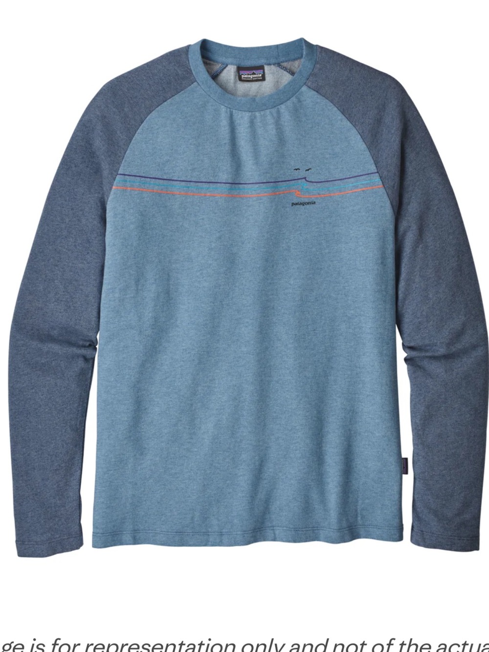 Patagonia Men's Two-Tone Slate and Charcoal Long-Sleeve Crew